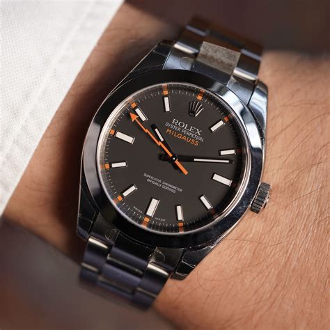 rolex milgauss black dial review